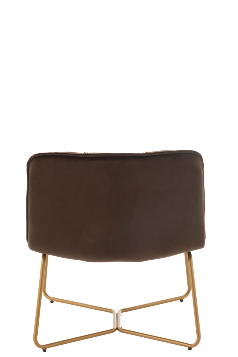 Chaise lounge lisa metal/textile marron fonce - Image 5