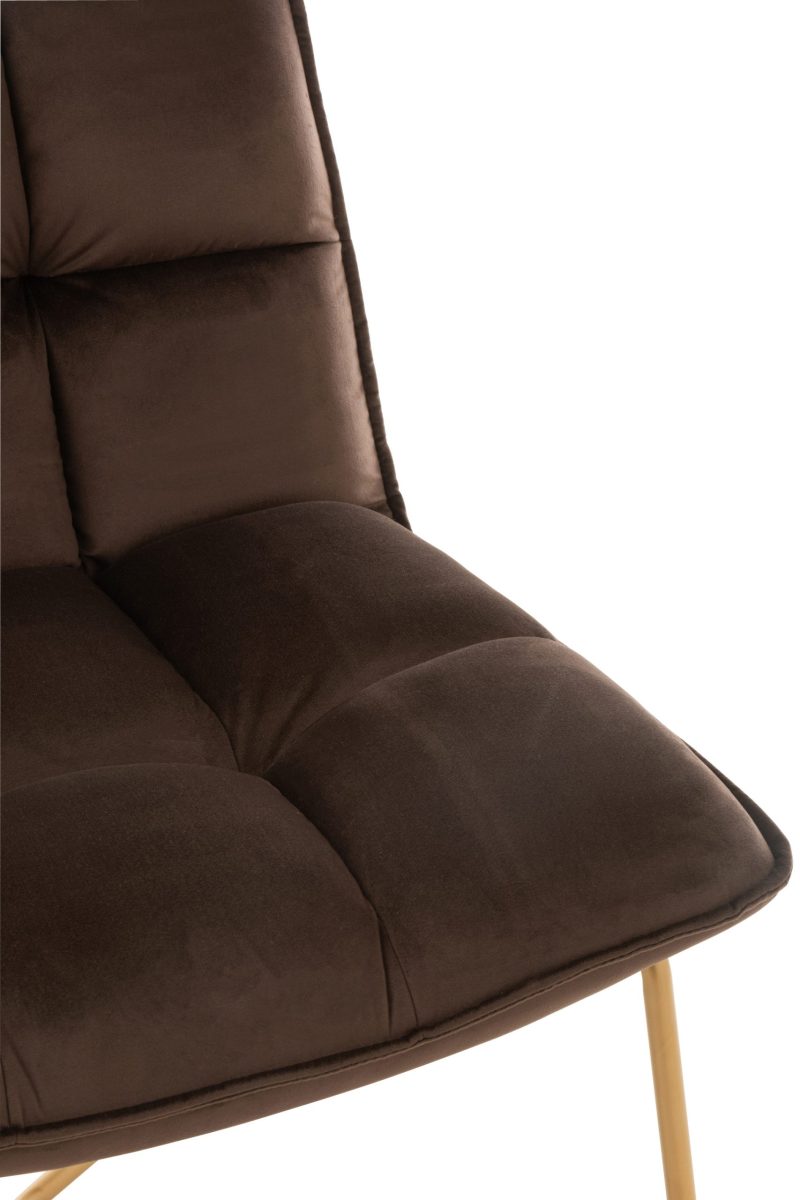 Chaise lounge lisa metal/textile marron fonce - Image 6