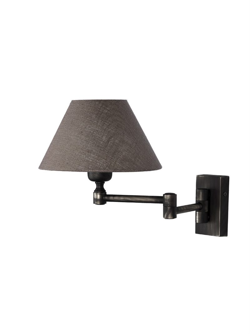 Applique avec bras pivotant et abat-jour en tissu