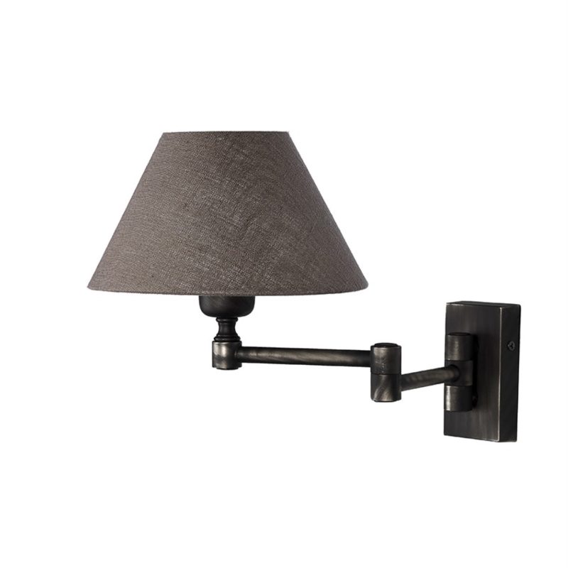 Applique avec bras pivotant et abat-jour en tissu