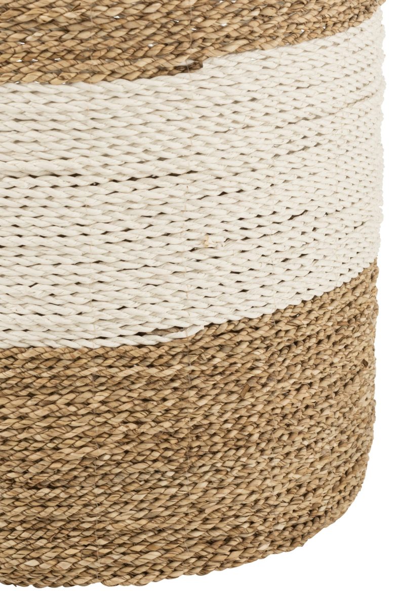 Set de 3 paniers zostere blanc/naturel - Image 3