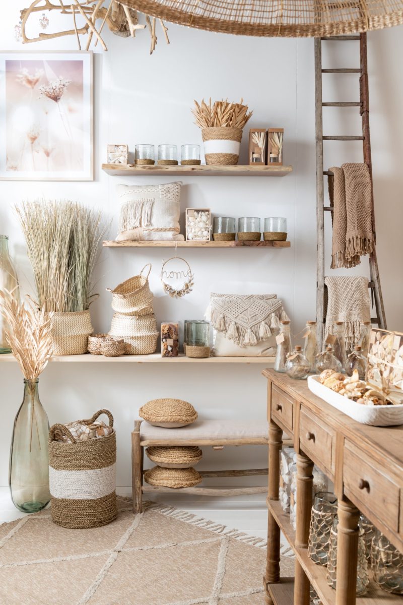 Set de 3 paniers zostere blanc/naturel - Image 5