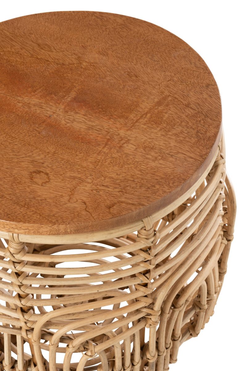 Set de 2 tables gigognes ellen rotin naturel - Image 4