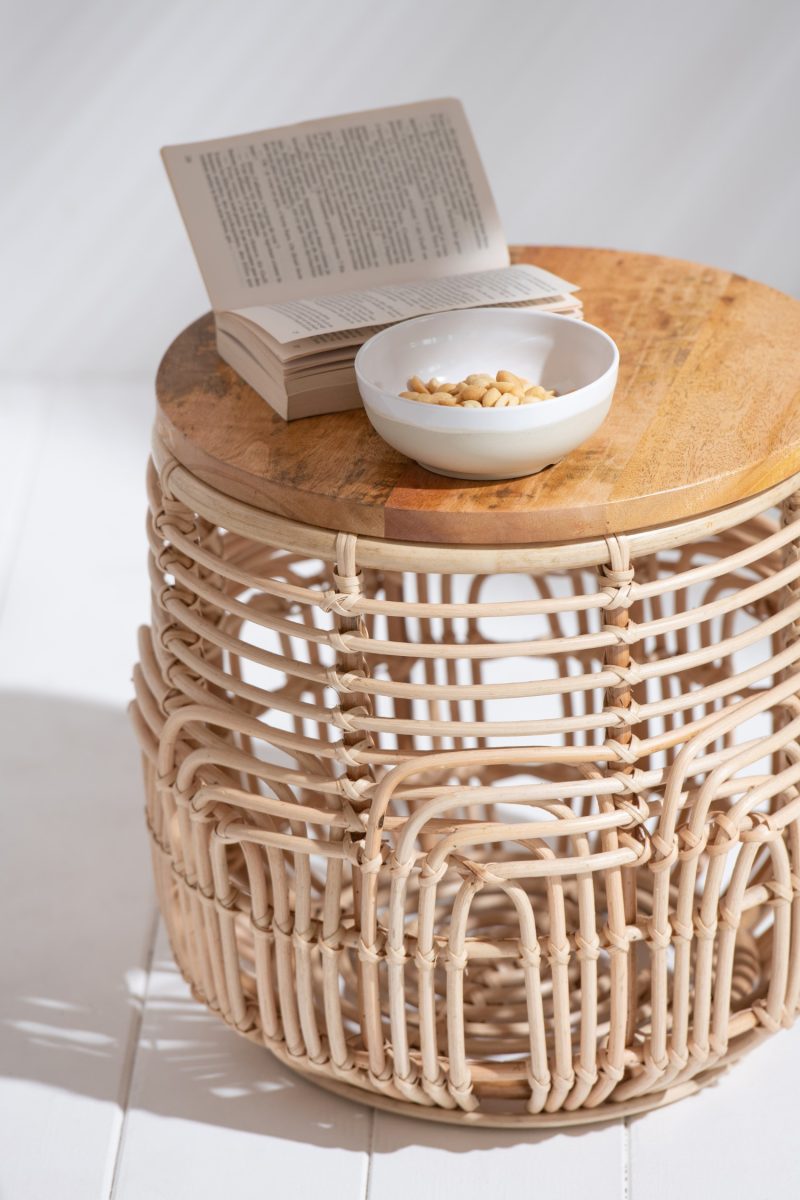 Set de 2 tables gigognes ellen rotin naturel - Image 5