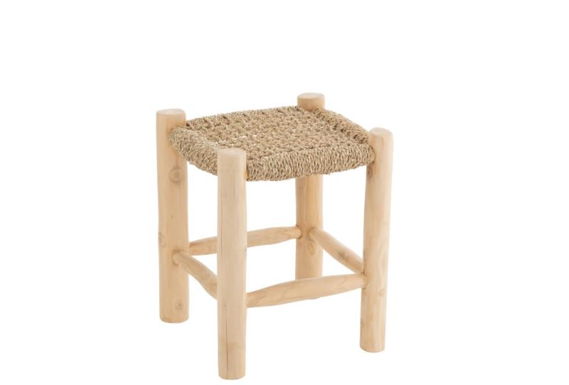 Tabouret timo herb/teck naturel small