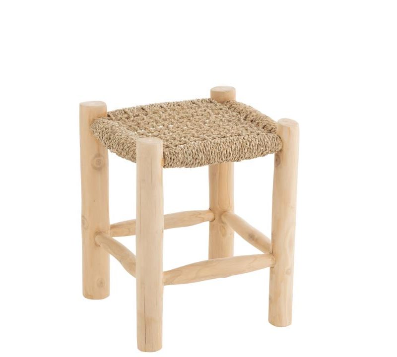 Tabouret timo herb/teck naturel small