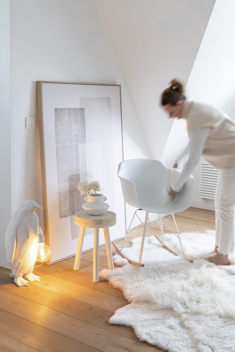 Set de 2 tabourets paulownia bois blanc - Image 4