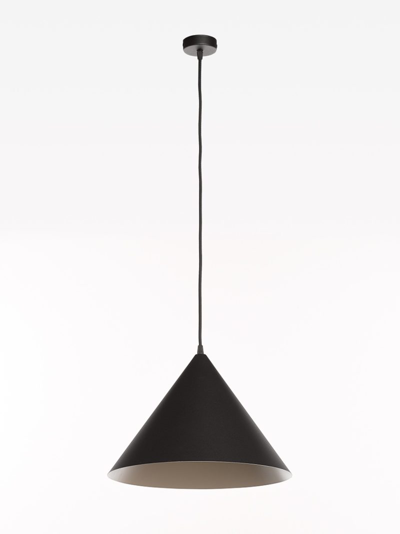 Lampe pendante 1 point lumineux noir