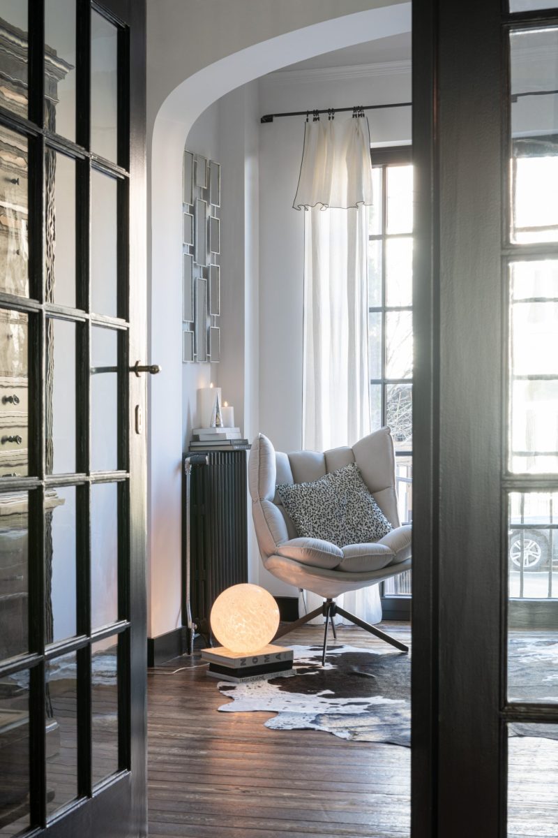 Chaise relax coussins sur cadre textile/metal gris clair - Image 7