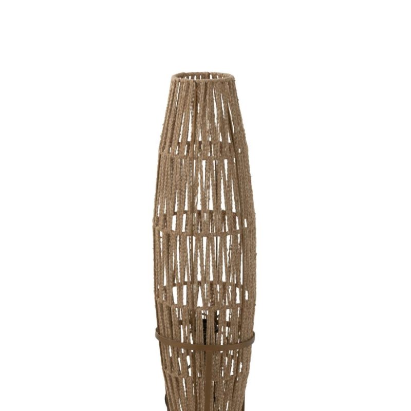 Lampadaire tissage jute beige small