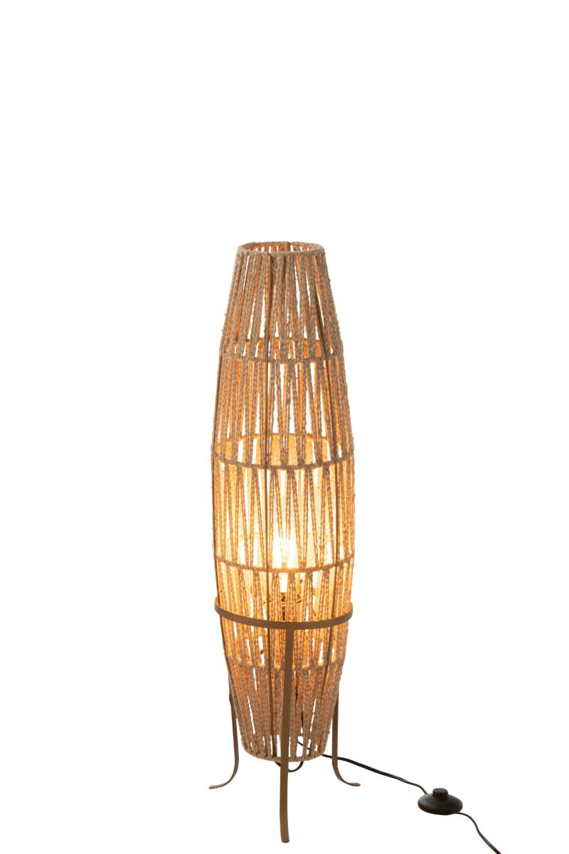 Lampadaire tissage jute beige small - Image 2