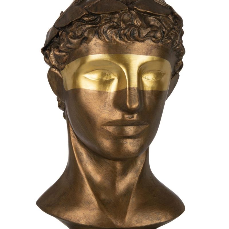 Buste cesar poly bronze/dore