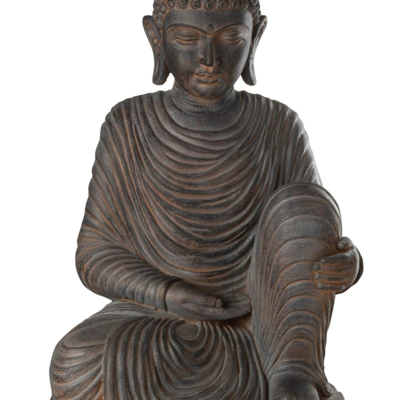 Bouddha assis exterieur magnesium marron