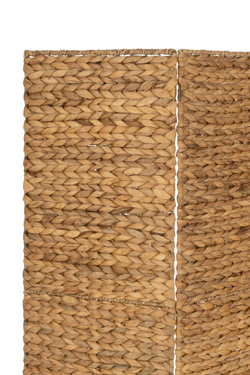Ecran pliable 4 panneaux jacinte d'eau naturel - Image 4