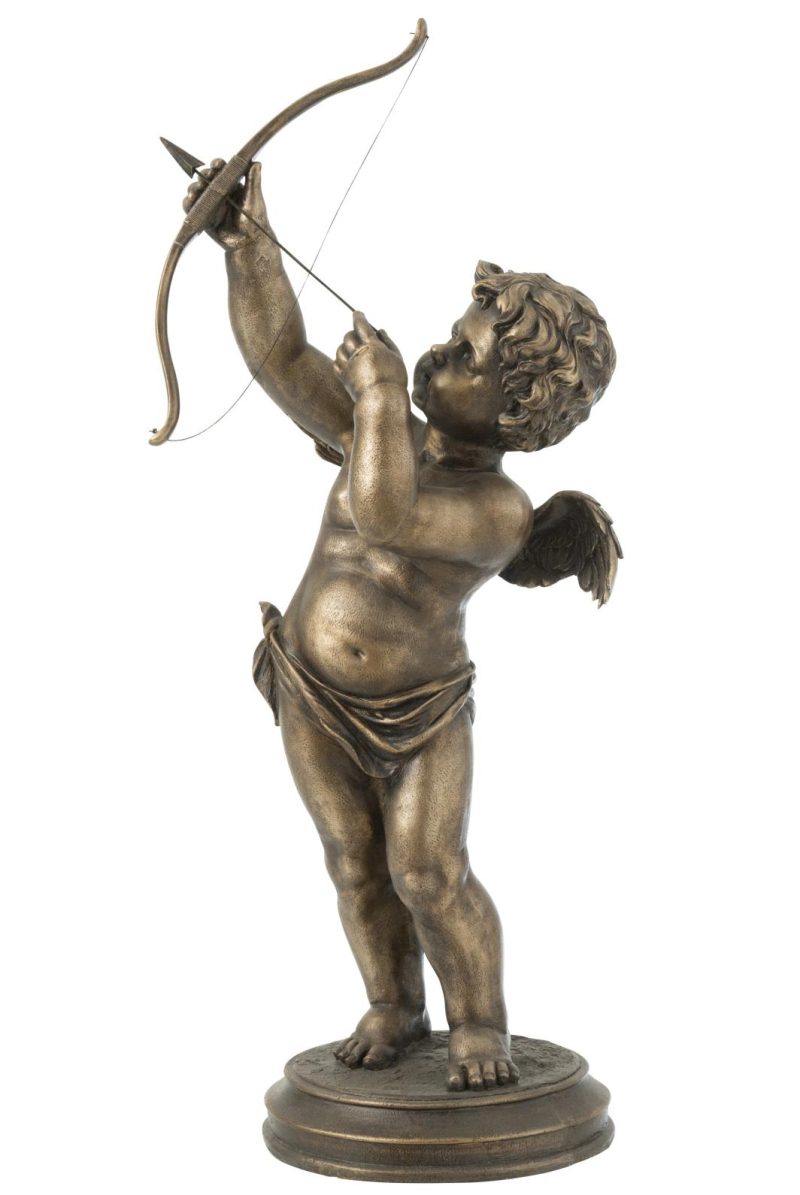 Ange arc et fleche resine bronze