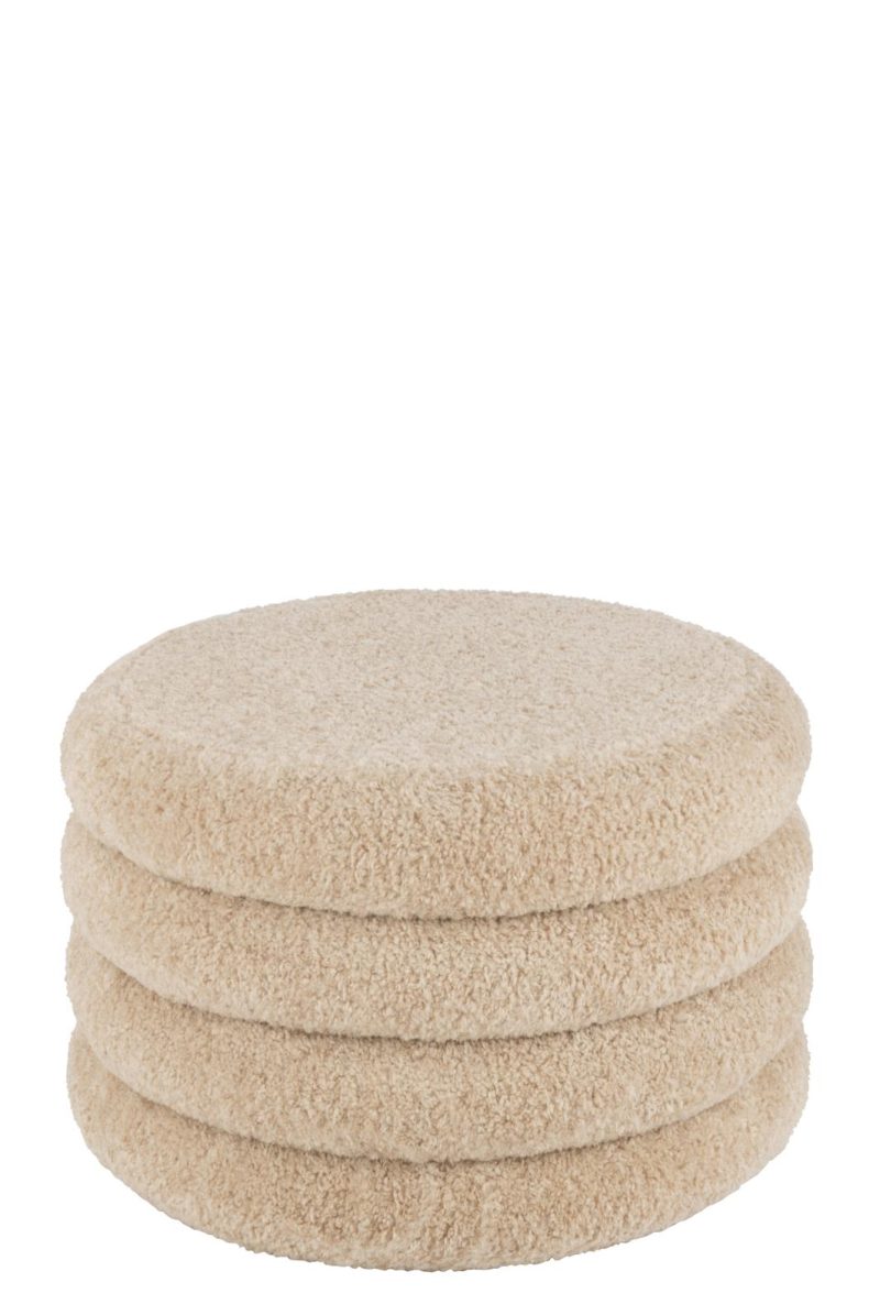 Pour rond teddy poly beige