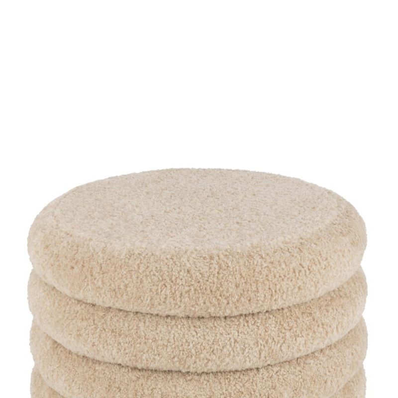 Pour rond teddy poly beige