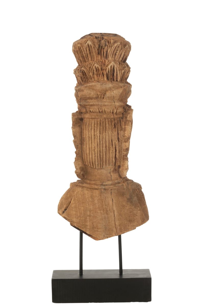 Buste lady sur socle bois manguier naturel - Image 3