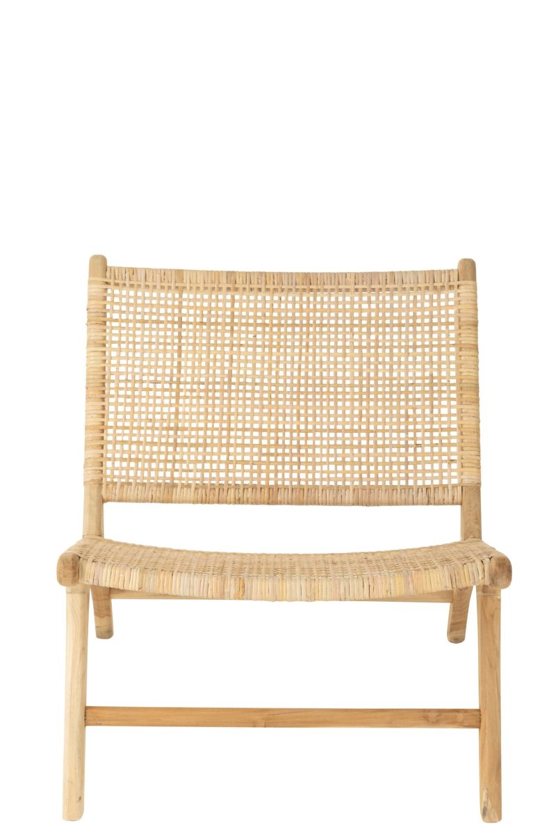 Chaise longue tissage desserré rotin naturel - Image 2