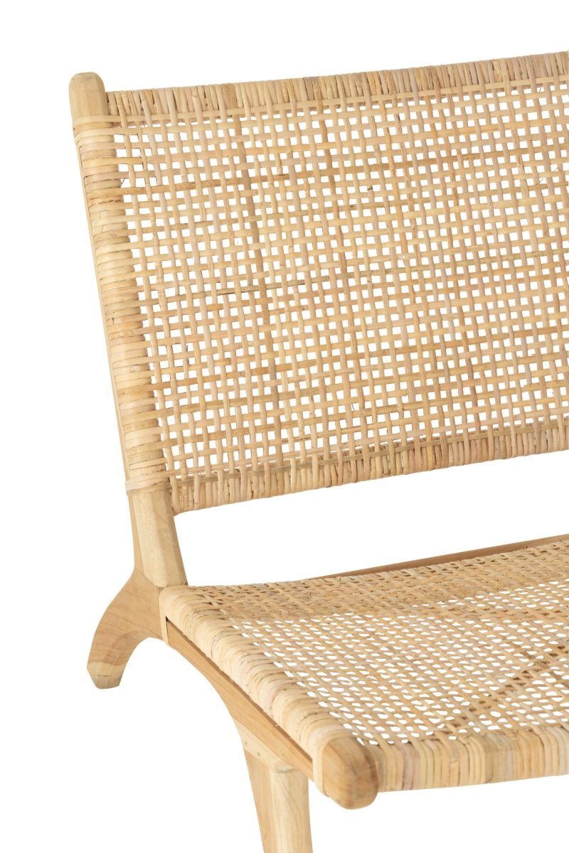 Chaise longue tissage desserré rotin naturel - Image 7