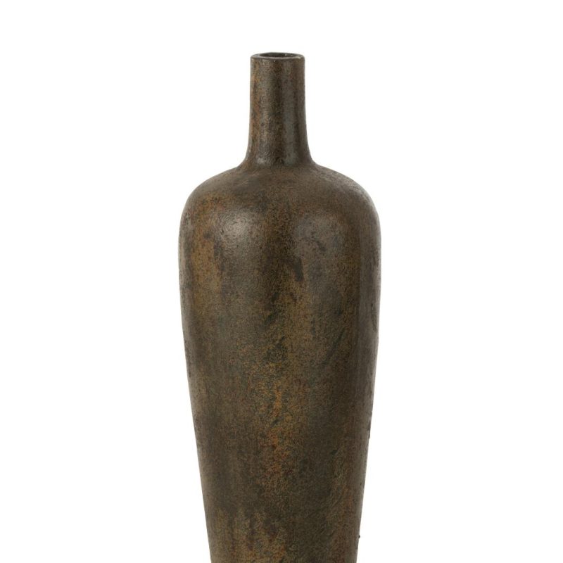 Vase victor ciment brun medium