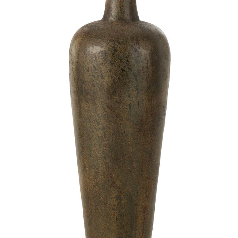 Vase victor ciment brun large