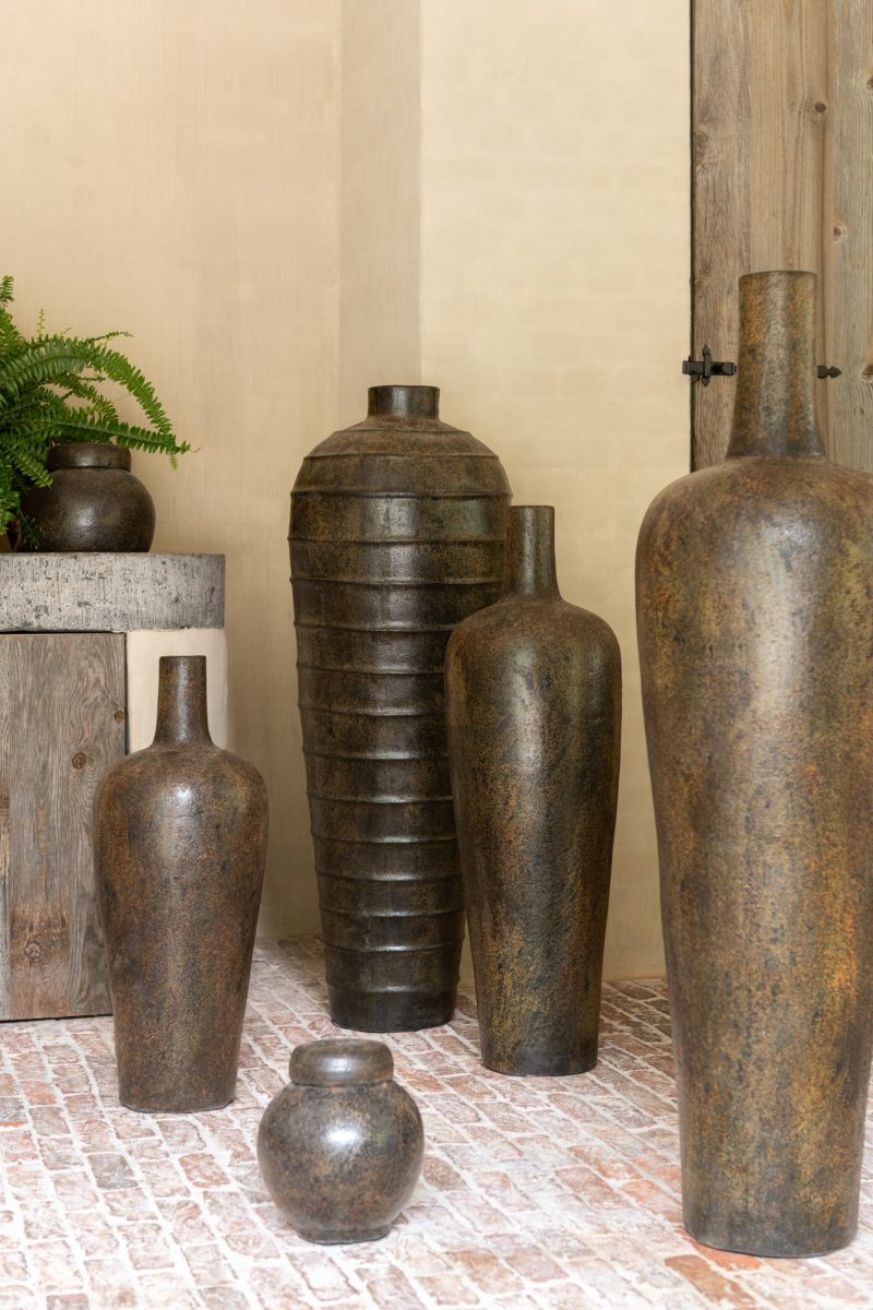 Vase isabel ciment brun - Image 2