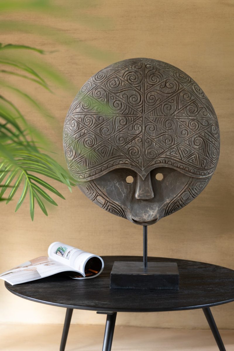 Masque sur pied julien bois d'albasia brun - Image 2