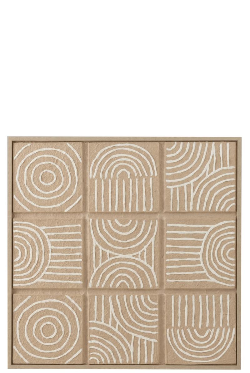 Tableau grille papier beige