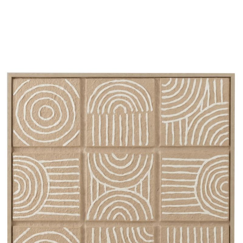 Tableau grille papier beige