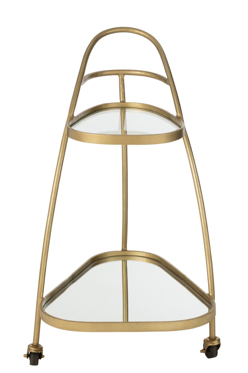 Desserte triangle metal/miroir or - Image 2