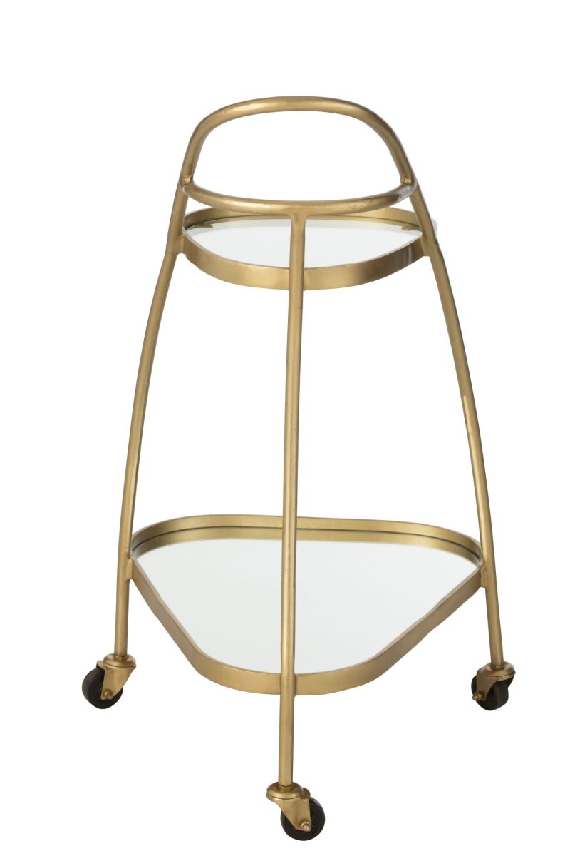 Desserte triangle metal/miroir or - Image 3