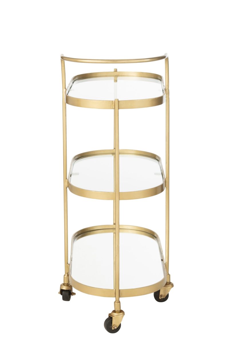 Desserte ovale metal/miroir or - Image 3