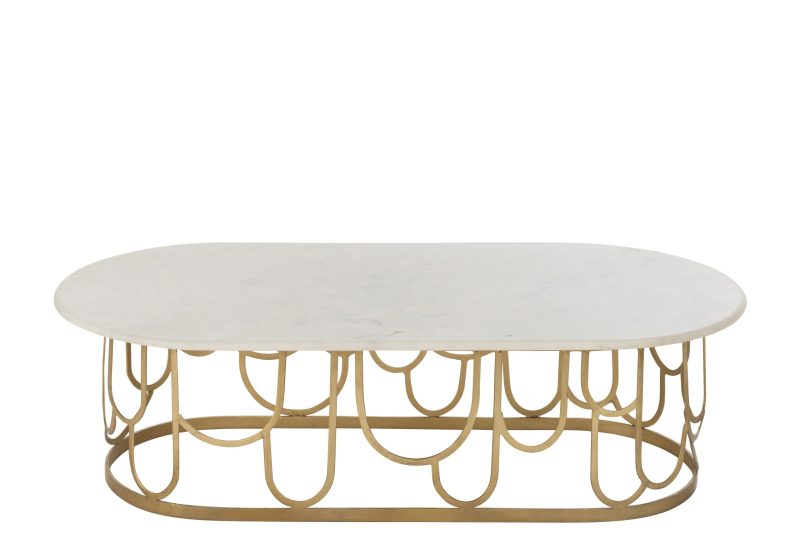 Table basse metal/marbre or - Image 2
