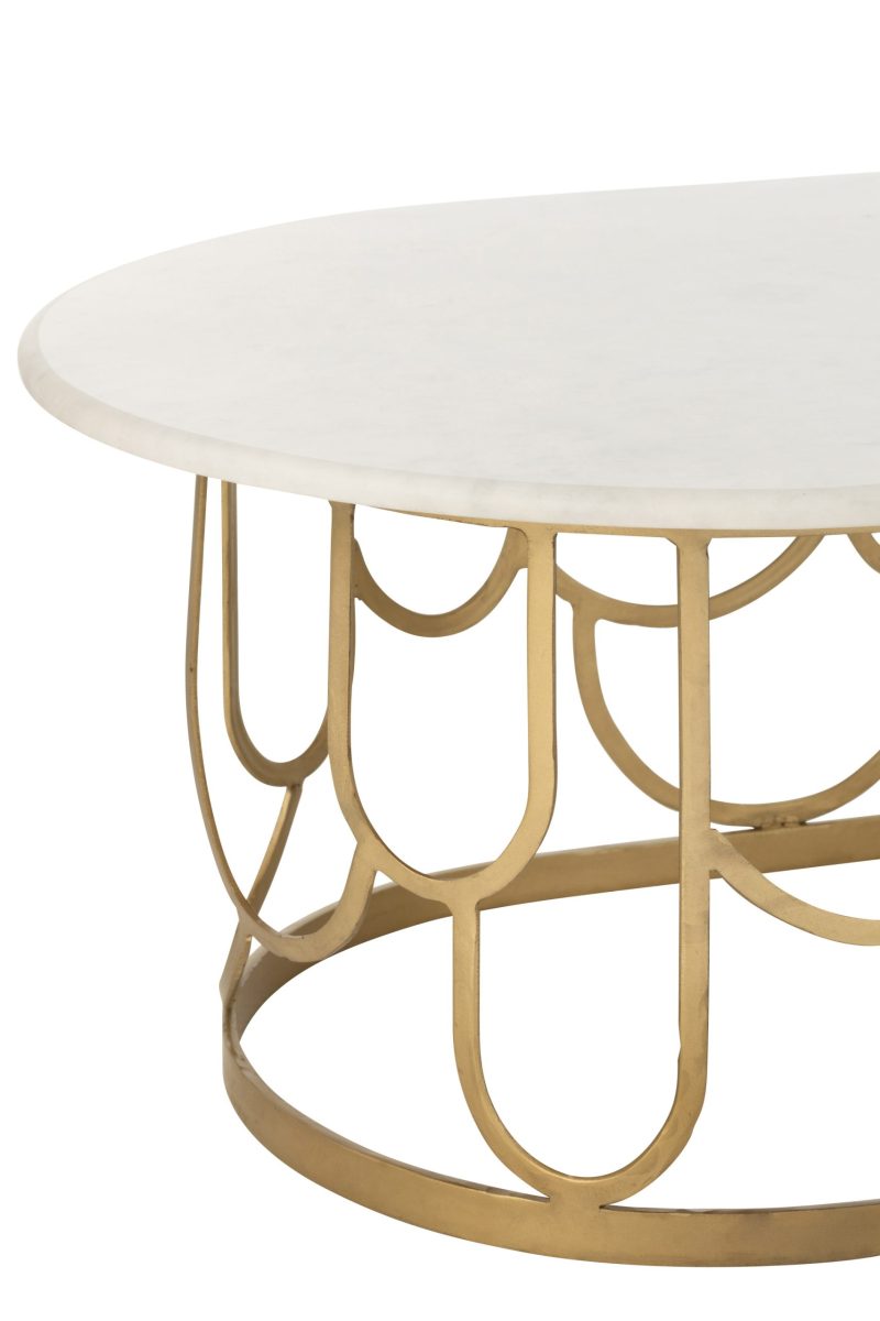 Table basse metal/marbre or - Image 4