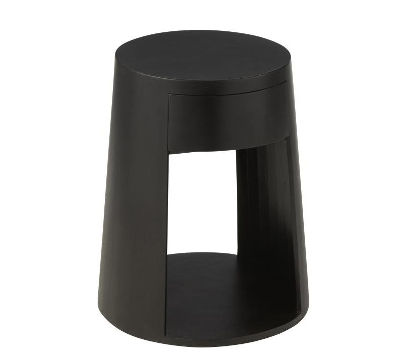 Table basse drawn bois de manguier/mdf noir