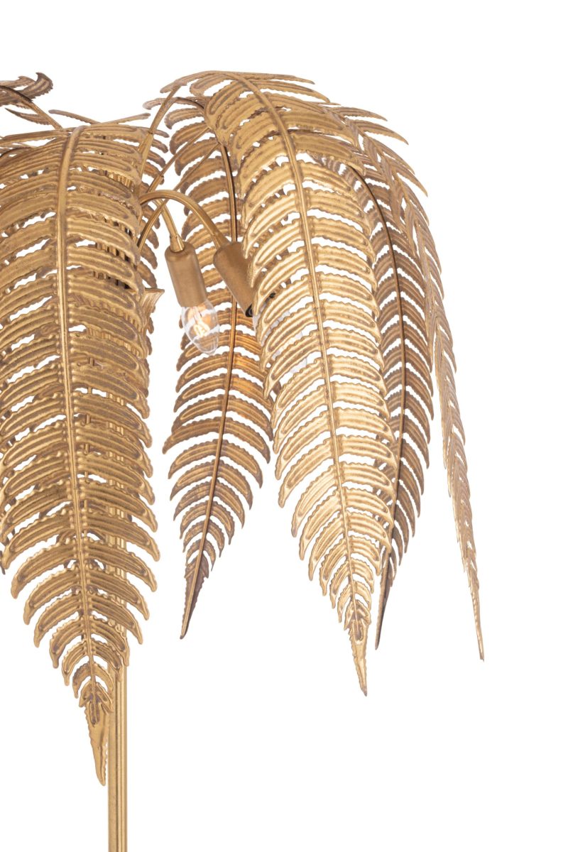 Lampe feuilles metal or - Image 4