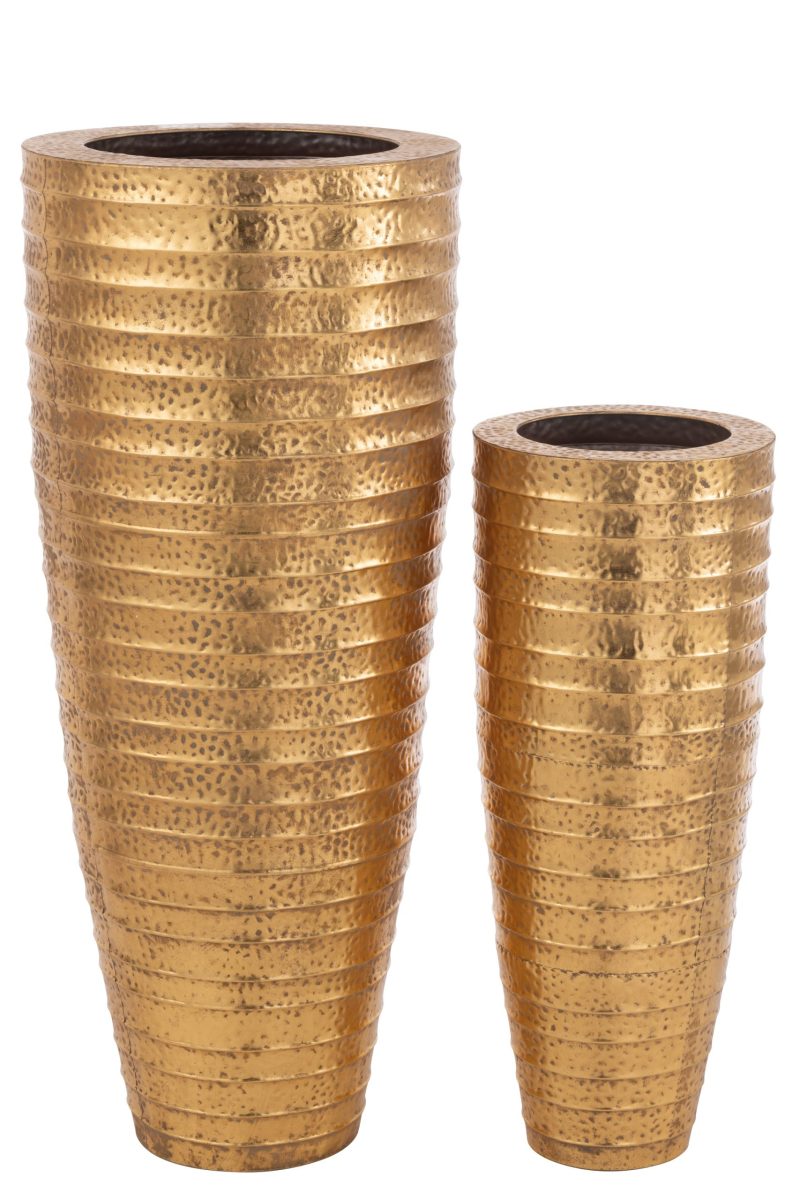 Set de 2 vases metal egypte metal or - Image 2
