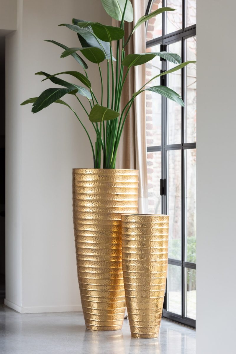 Set de 2 vases metal egypte metal or - Image 3