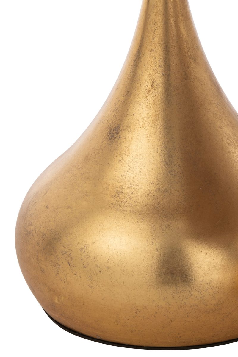Set de 2 table gigogne goutte metal or - Image 3