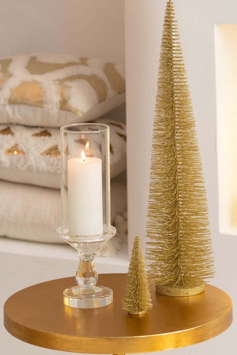 Set de 2 table gigogne goutte metal or - Image 6
