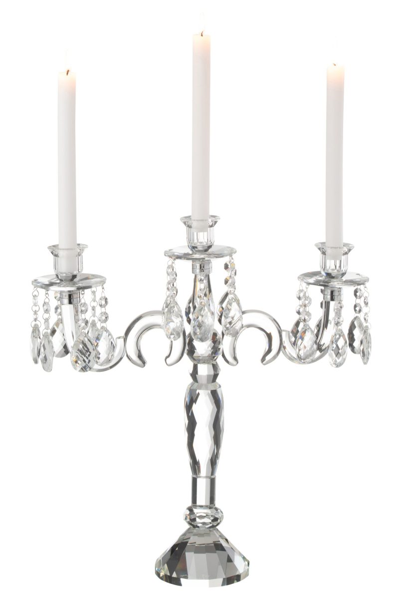 Chandelier 3 branches crystal transparent small - Image 2
