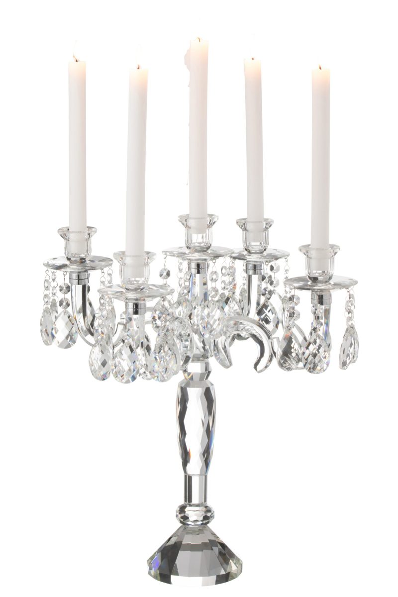 Chandelier 5 branches crystal transparent small - Image 2