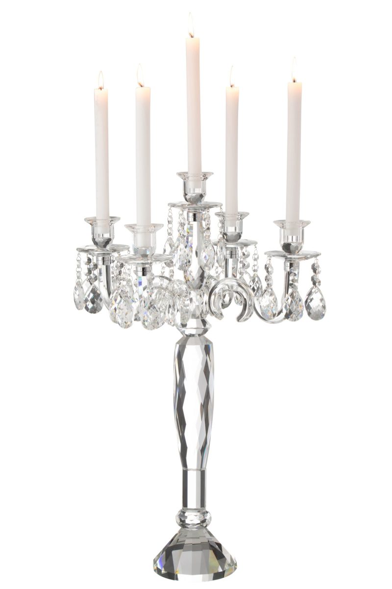 Chandelier 5 branches crystal transparent large - Image 2