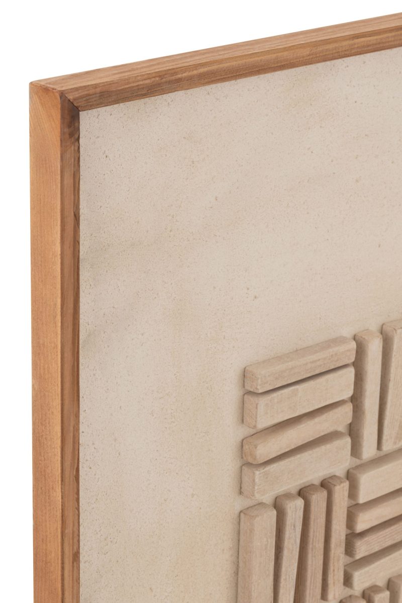 Decoration murale john bois de pin/toile blanc - Image 2