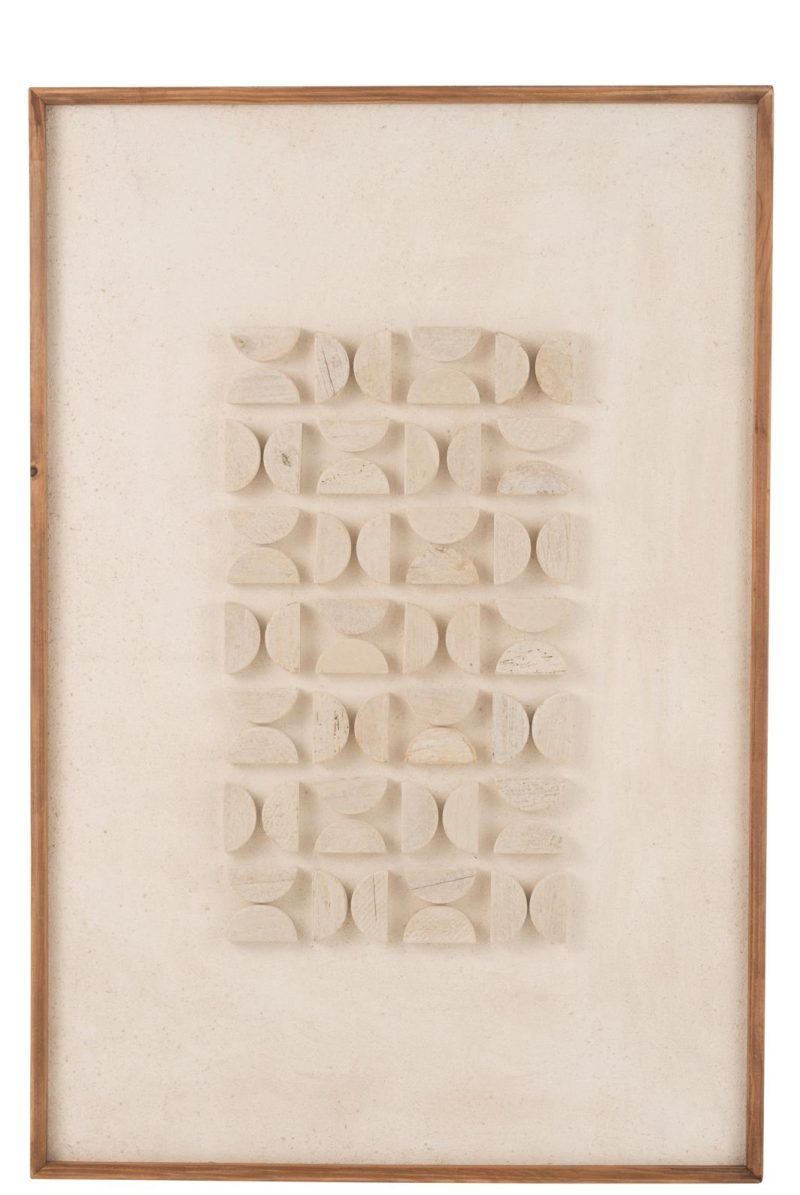 Decoration murale josh bois de pin/toile blanc