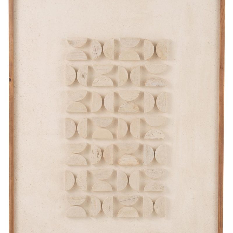 Decoration murale josh bois de pin/toile blanc