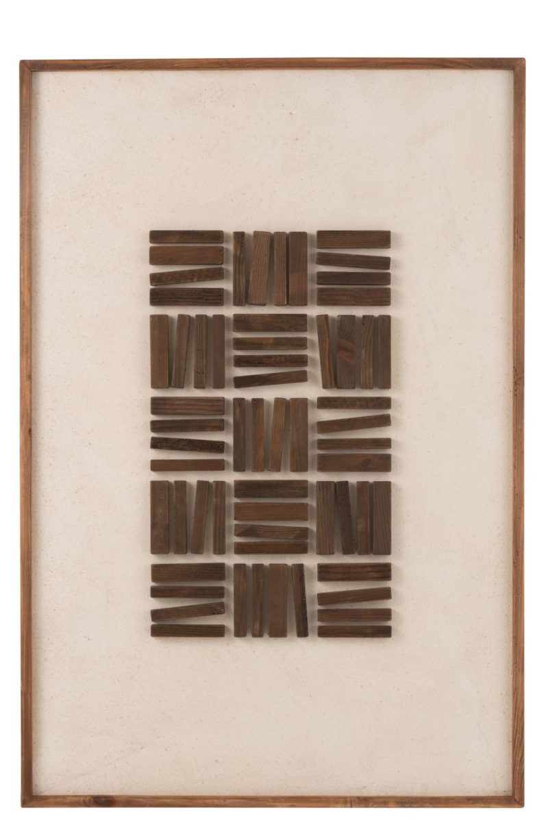 Decoration murale john bois de pin/toile naturel