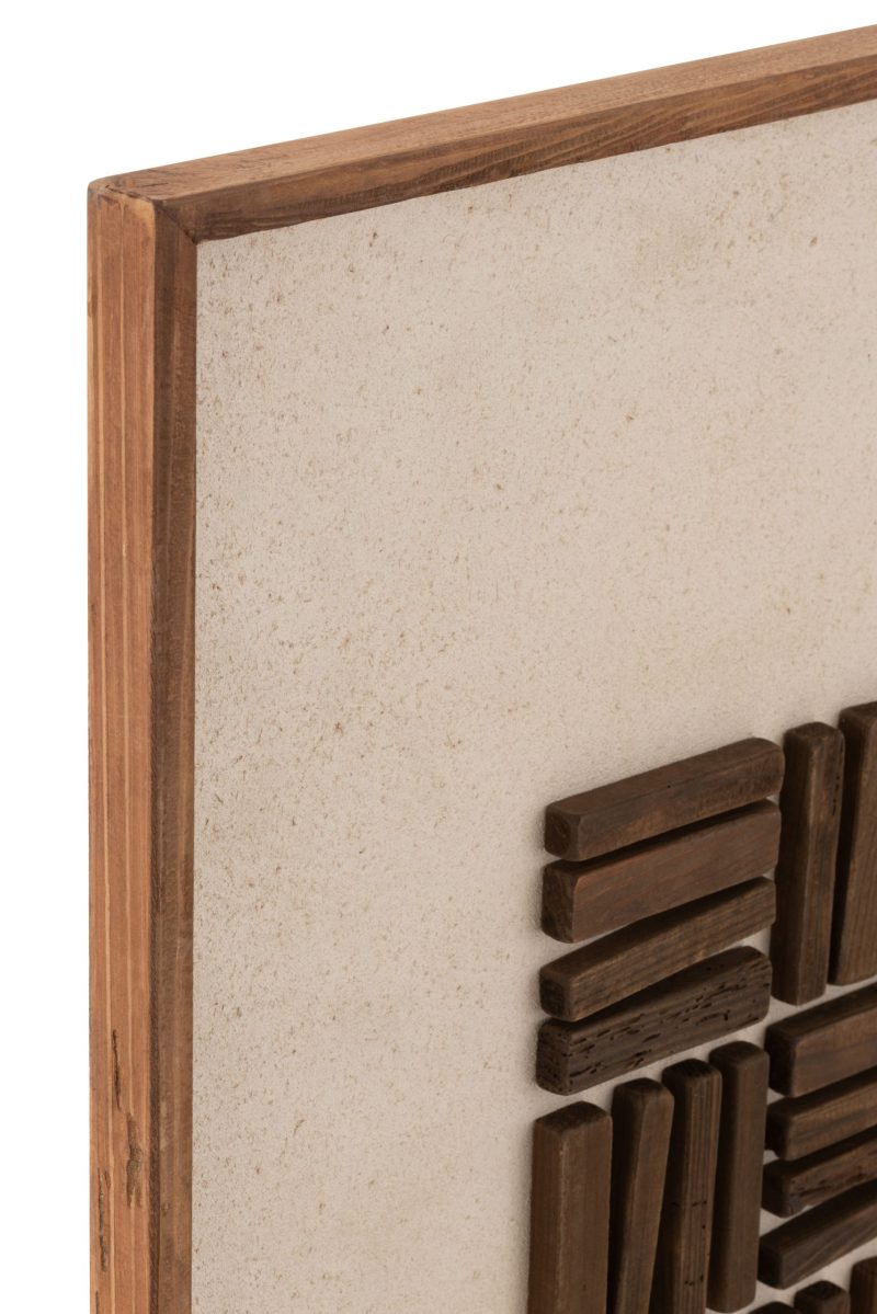 Decoration murale john bois de pin/toile naturel - Image 2