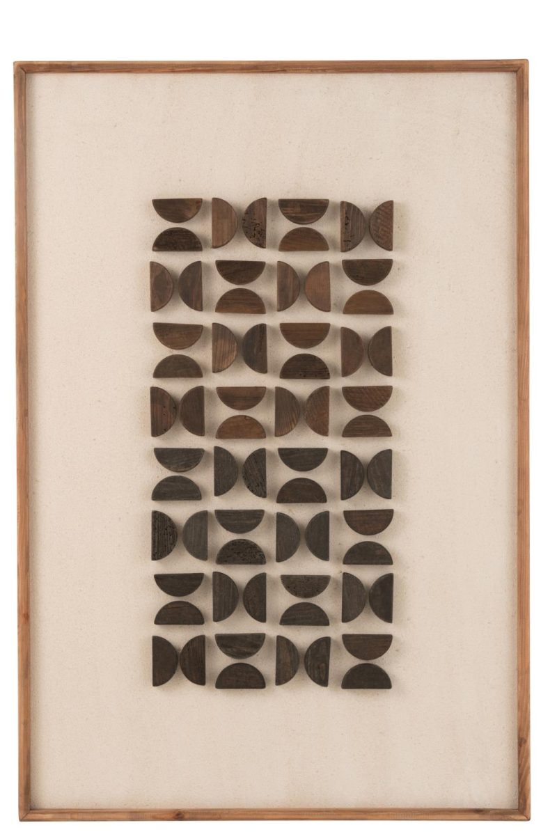 Decoration murale josh bois de pin/toile naturel